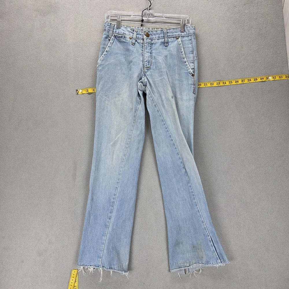 Vintage Levis Engineered Jeans Womens Blue Twisted Light Wash Raw Hem Fits 29x30